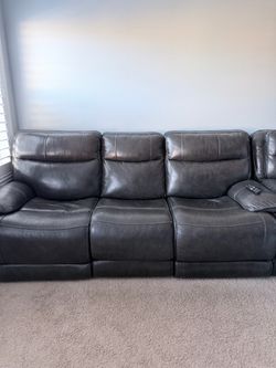 Ashley Reclining Leather Sofa