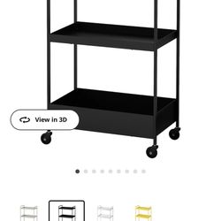 Ikea Nissafors Utility Cart Black
