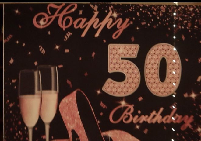 Banner for 50 birthday party