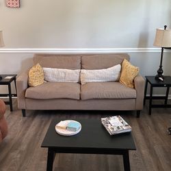 Gently Used Sandy Color Loveseat