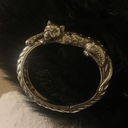 Brighton Hinged Panther Rhinestone Bracelet