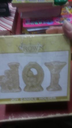 New in Opened Box. JOY CANDLE HOLDER