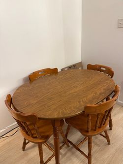Solid wood dining table