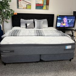 King Posturepedic Bed with Frame $399.99 