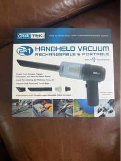 Geek TEK 2-in-1 Rechargeable Handheld Vacuum – Portable Cordless Vacuum with Attachments