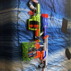 Nerf Guns, Vest And Bullets