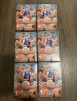 2025/26 Bowman NBA Basketball Trading Card Blaster Boxes (Lot of 6)
