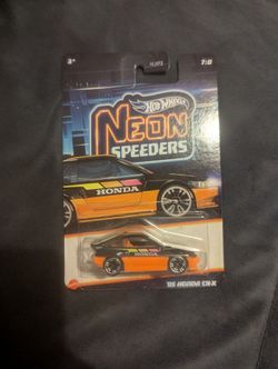 2025 HOTWHEELS NEON SPEEDERS ‘85 HONDA CRX ( METAL BASE )