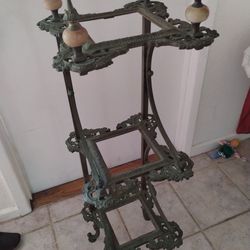 Antique Victorian Metal Stand Three Tier 