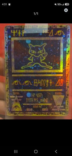 Holographic Mew Ancient Mew Pokemon Card