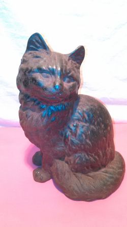 Cast iron cat door stop