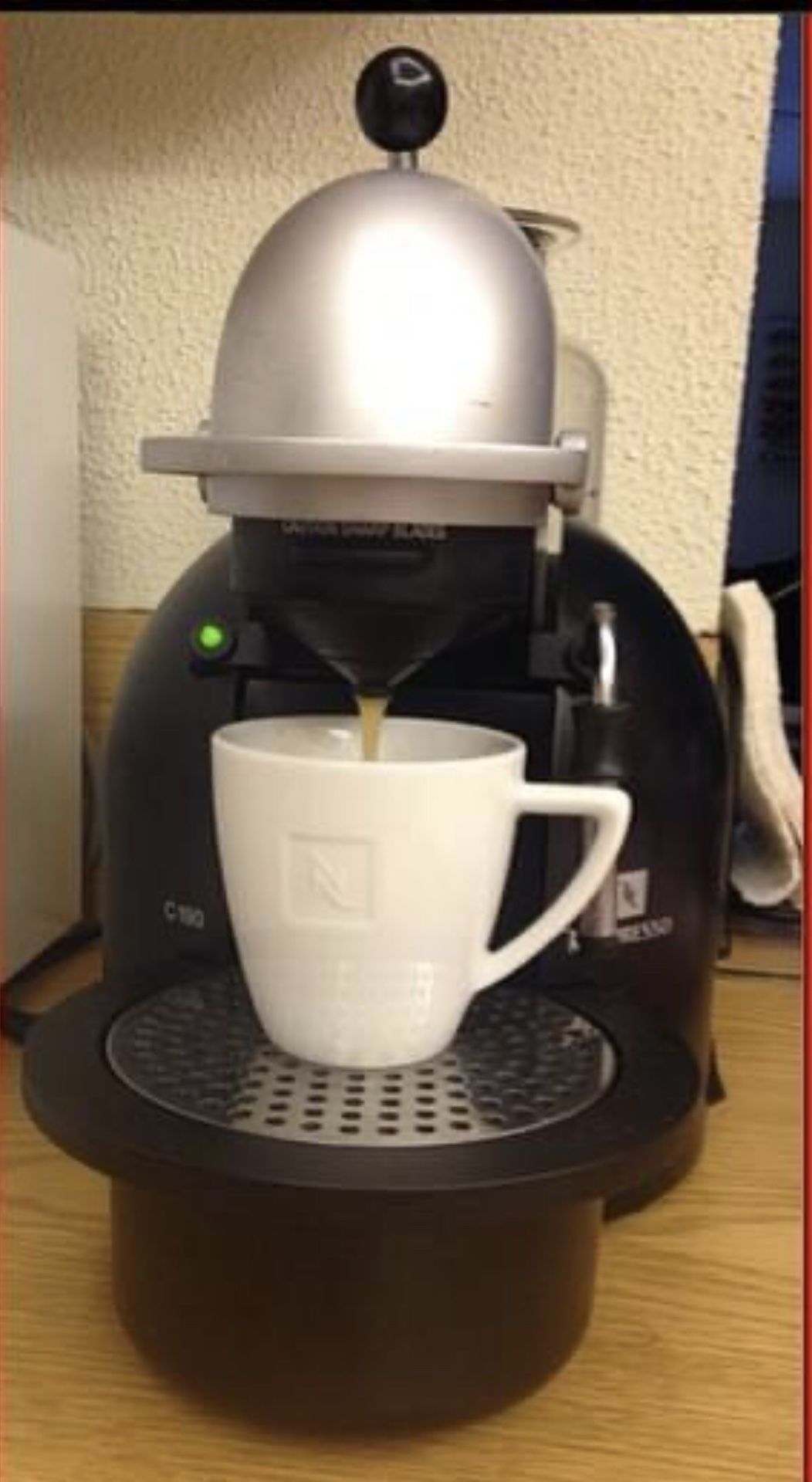 Nespresso C190 Capsule Espresso Machine Titanium