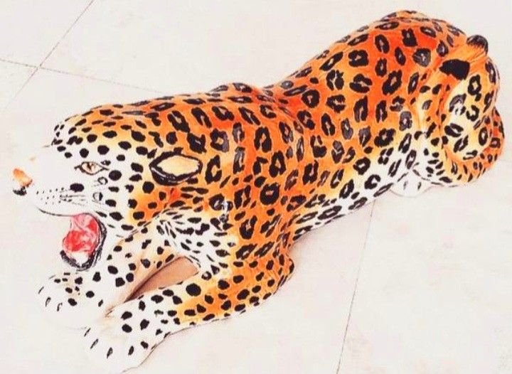 Ceramic Leopard From Italy
