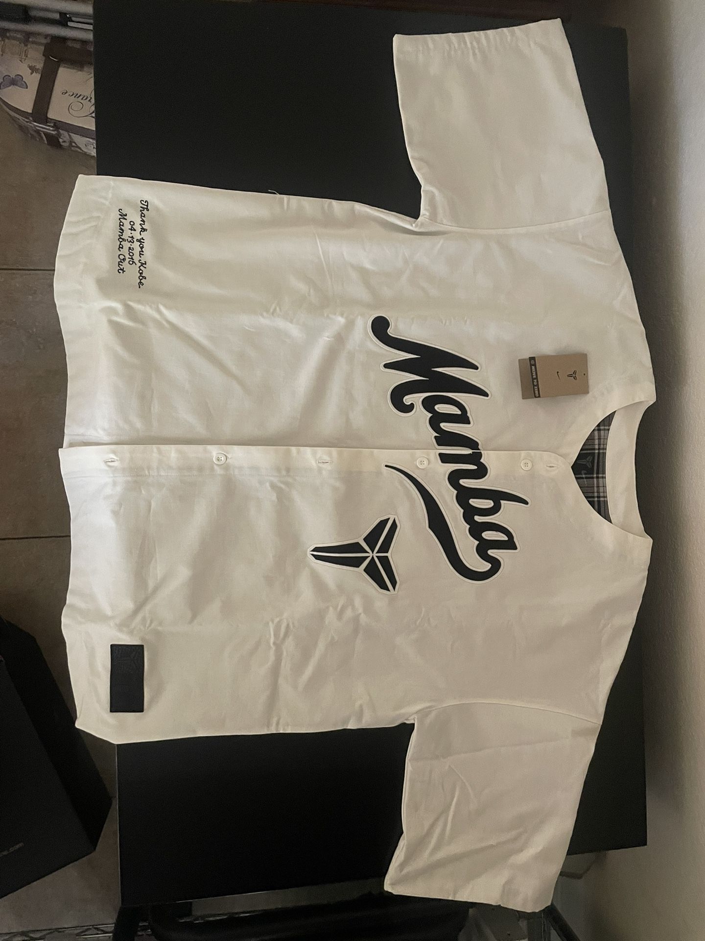 Kobe Mamba Baseball Jersey Sz Lrg