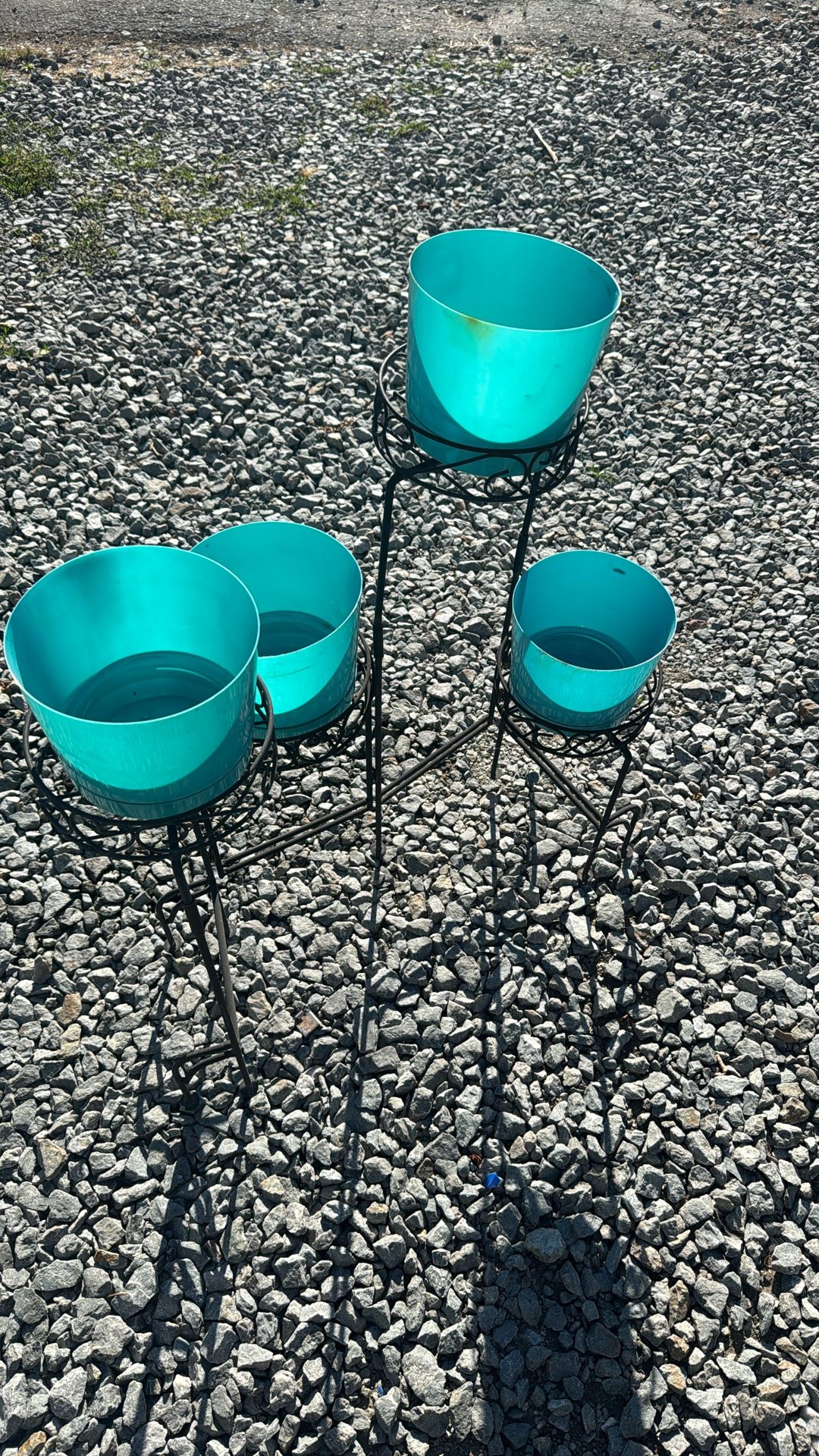 4 Pots Plant Stand Great For Garden 