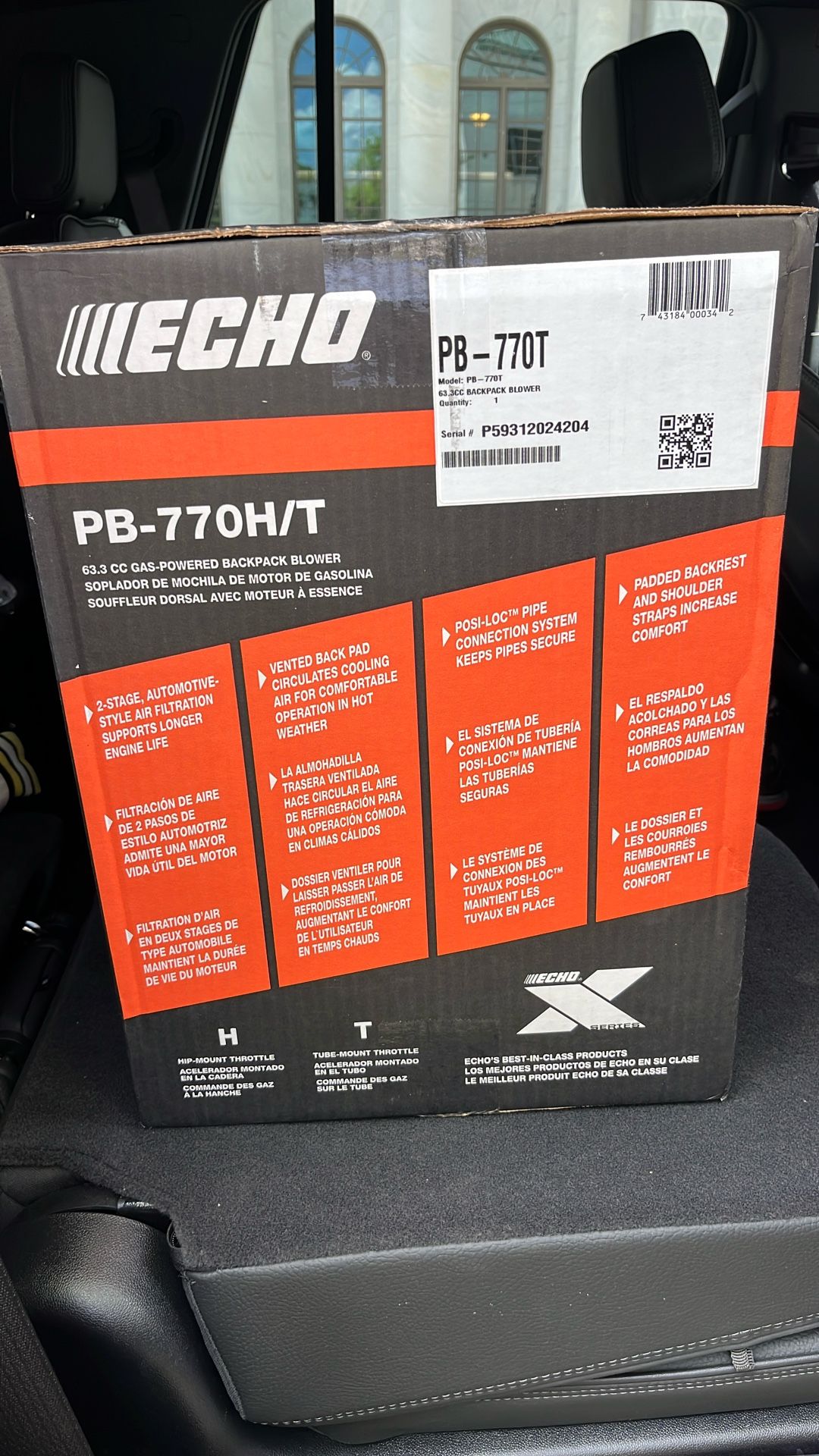 ECHO BACKPACK leafblower PB-770H/T