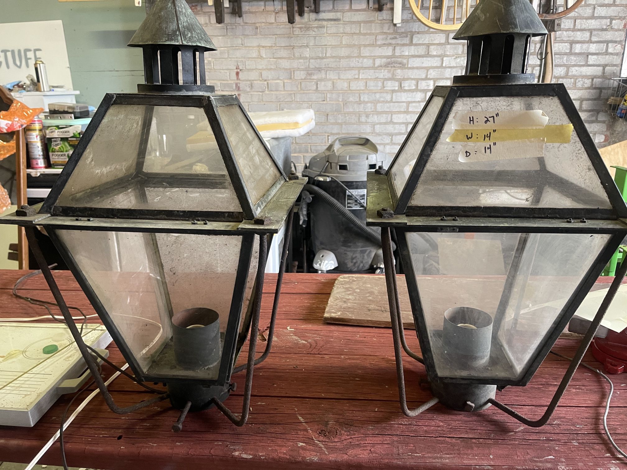 Authentic Antique Lamps ( Set)  (2)