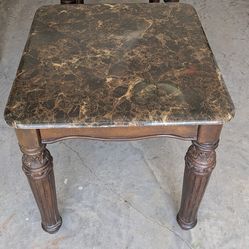 Set of 2 Faux marble end tables or nightstands
