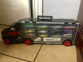Big rig carrying case & toy cars