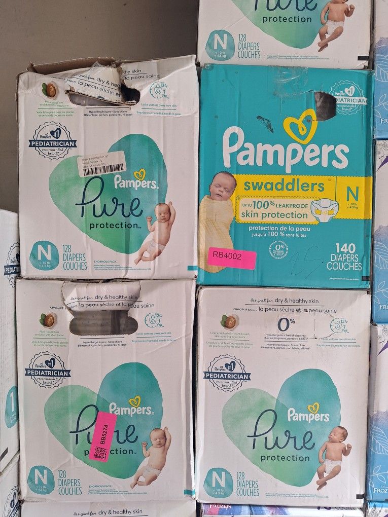 Pampers Size Newborn & 1 Diapers $30 A Box