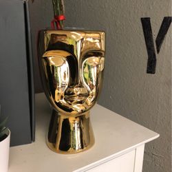 Gold Face Vase