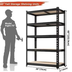 New Heavy Duty 5-Tier 60” shelve