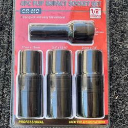 4 PC Flip Impact Socket Set