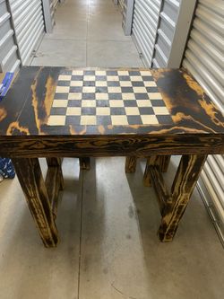 Outdoor Dining Table W/gaming Design.