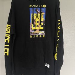 New Mens Large RVCA Bruce Lee As You Think Pullover Hoodie 