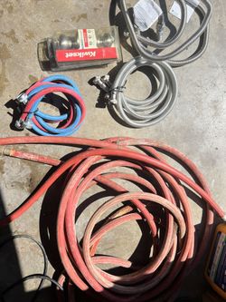 Hot and cold water pipes plus garden tools, all for $80