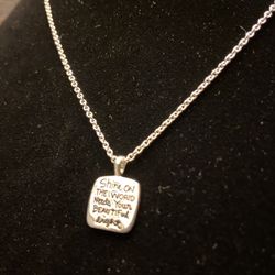 Charm Necklace Silver Plated 18”