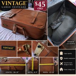 VINTAGE™ Large Brown Suitcase – $45 OBO