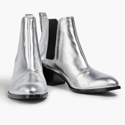  Rag & Bone NIB Walker Metallic Leather Chelsea Boots