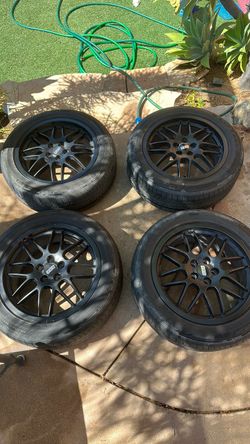 BBS Black Alloy Wheels with Tires – Set of 4