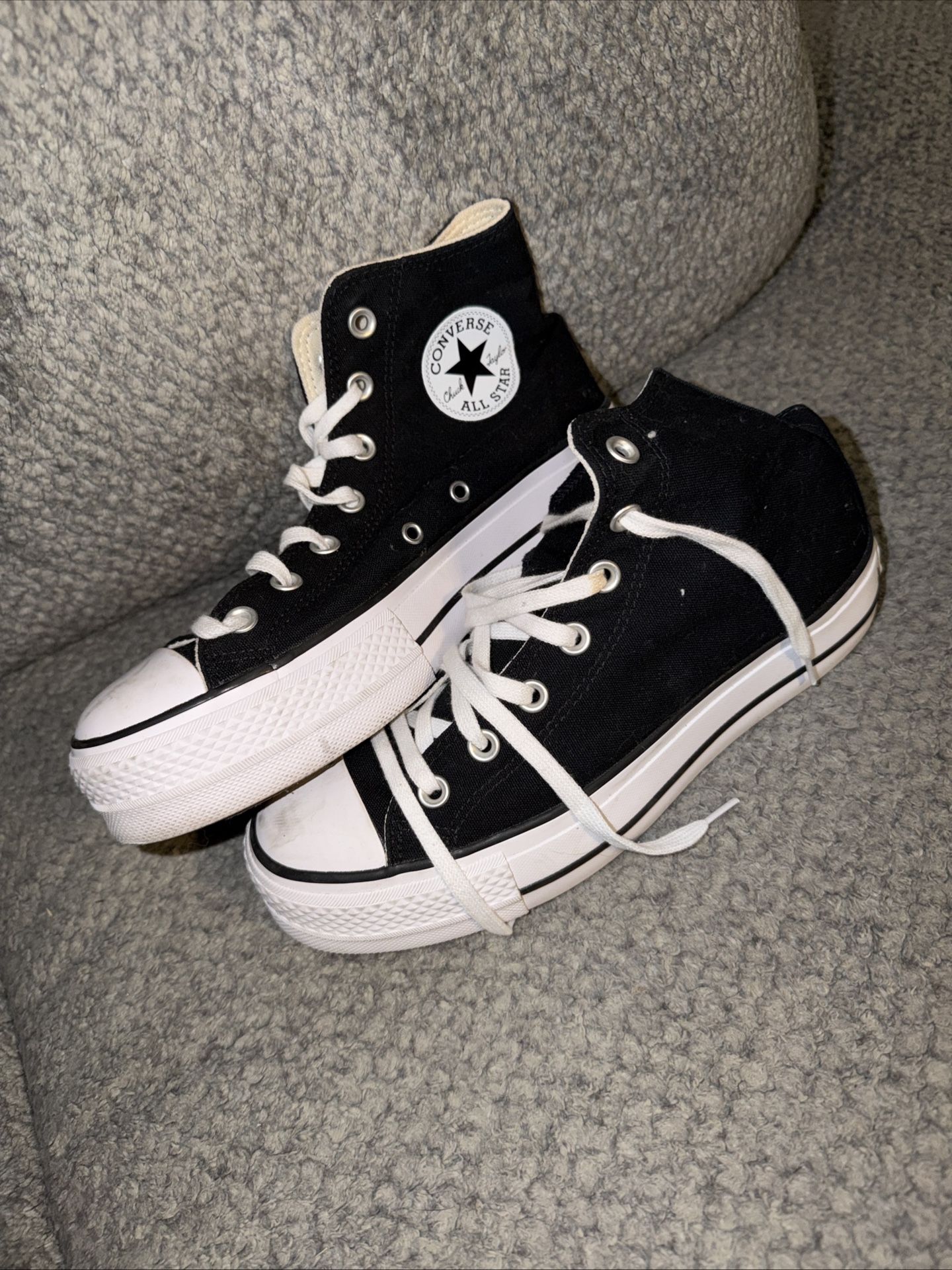 Converse Womens CT All Star Lift Hi 560845F Black Casual Shoes Sneakers Size 8