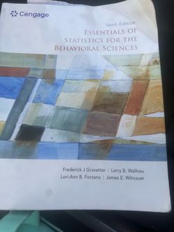 Essentials of statistics for behavioral sciences