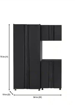 BRAND NEW 3PC REGULAR DUTY WELDED STEEL GARAGE CABINETRY SET
