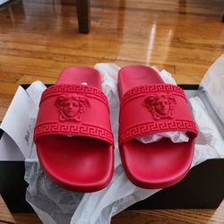 Versace Slides Red Size 8 