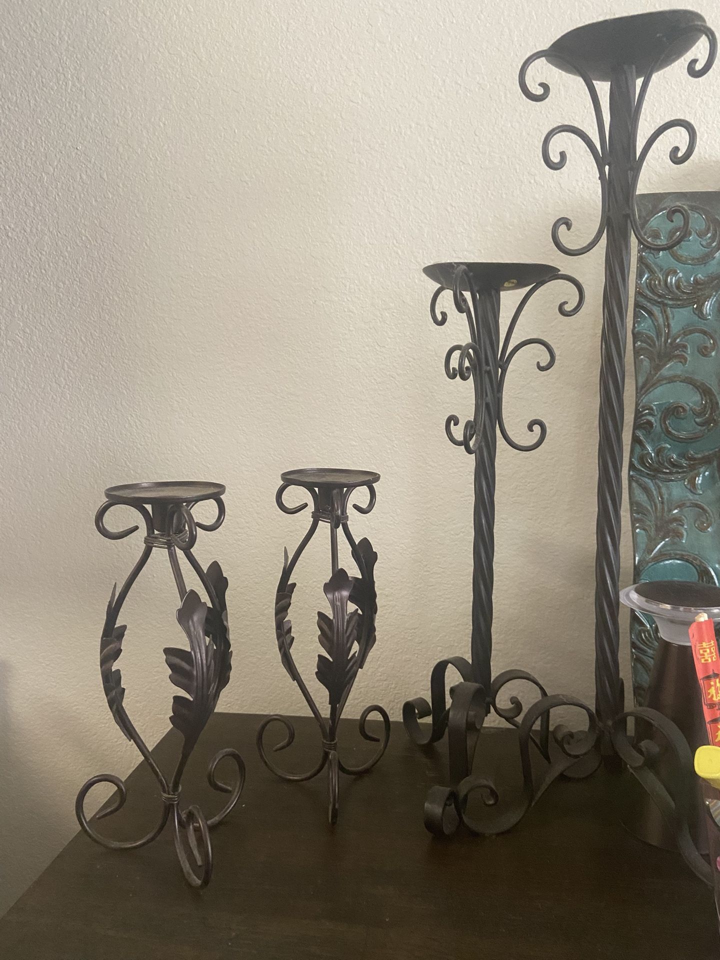 Wright Iron Candle Holders