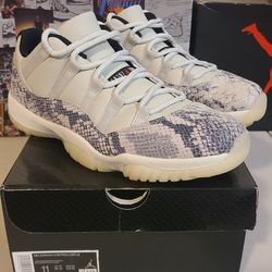 Air Jordan 11 Retro Low 'Light Bone Snakeskin' Men's Size 11