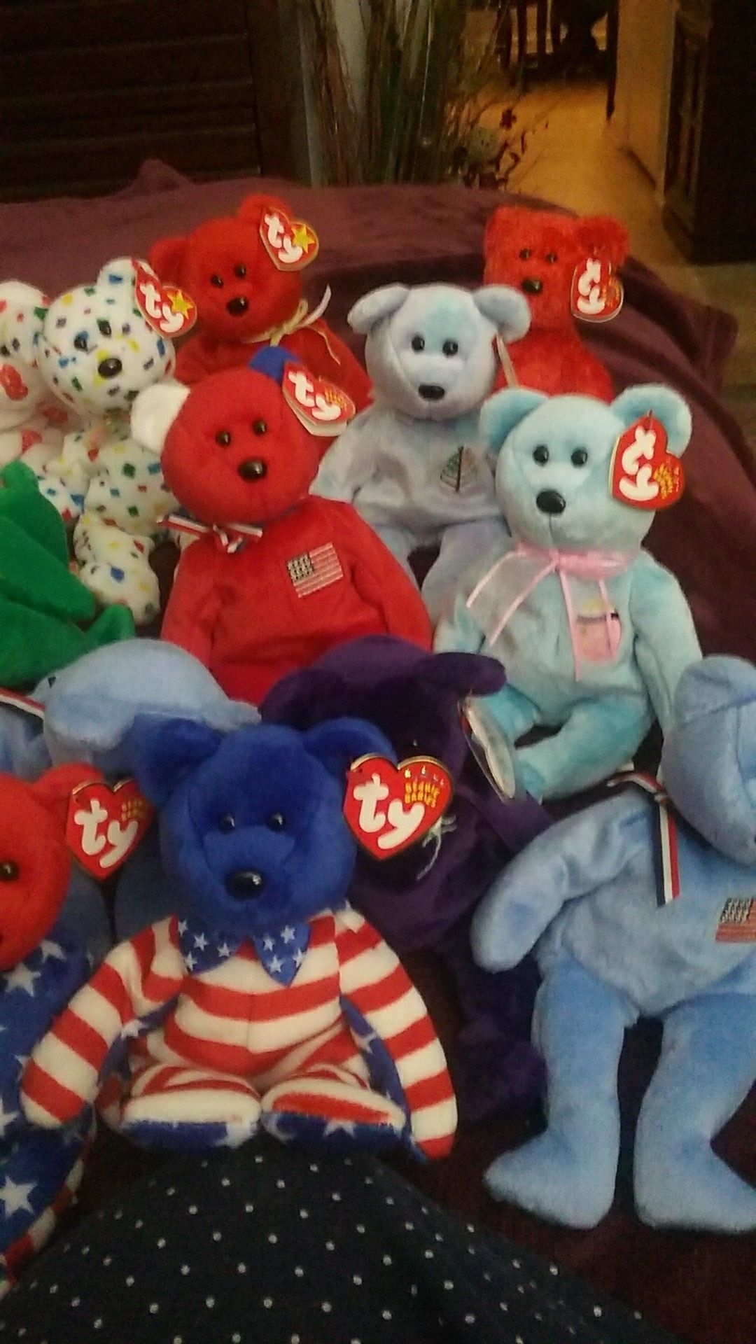 Ihave about fifty bears and fifty others not picked over will sell all like new with plastic tabs on ears for 500 dollars everything in tub