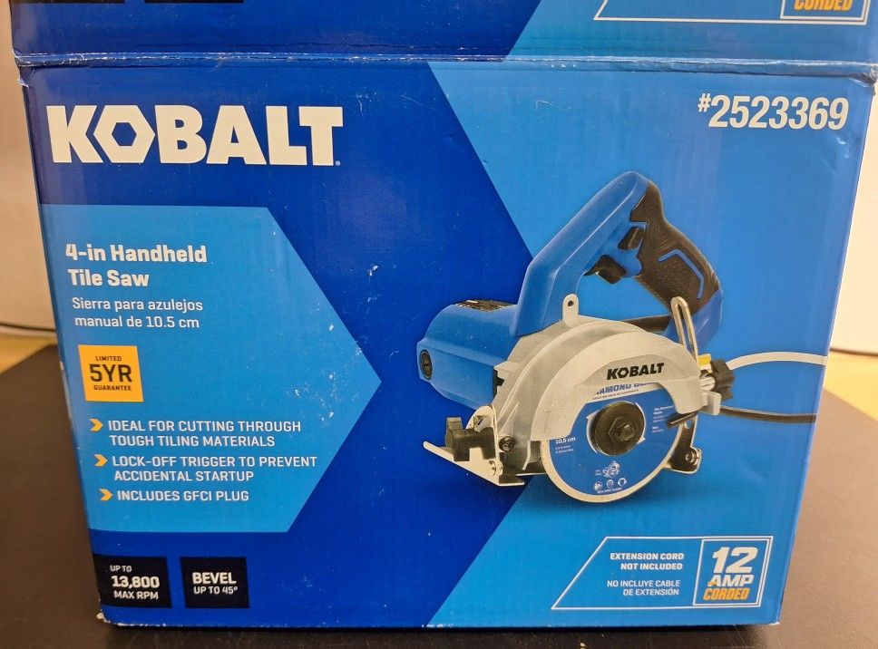 KOBALT 4" HANDHELD TILE SAW