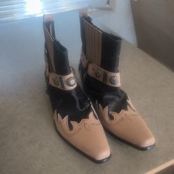 Talla 10  Color Negro Y Cafés Claro  