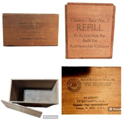 Rare Ambassador Cabinet refill Wood Cigar Box Tampa,Fl