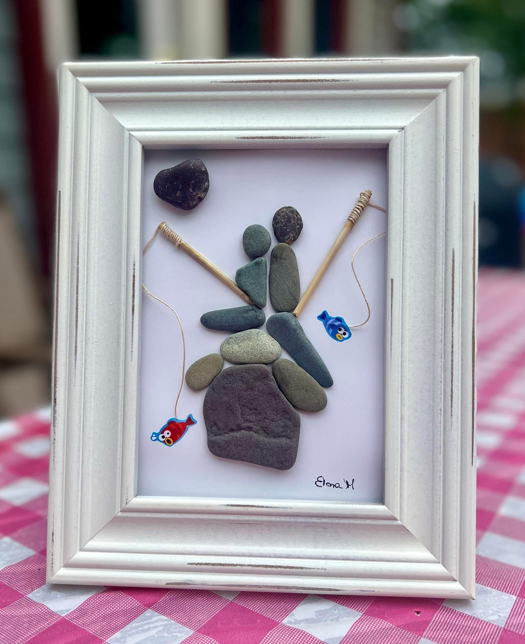 Rock Art 5x7 “Gone Fishing”