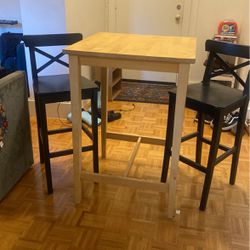 High Top Table And Two Chairs 