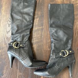 Guess Black Knee High Boots Size 7.5