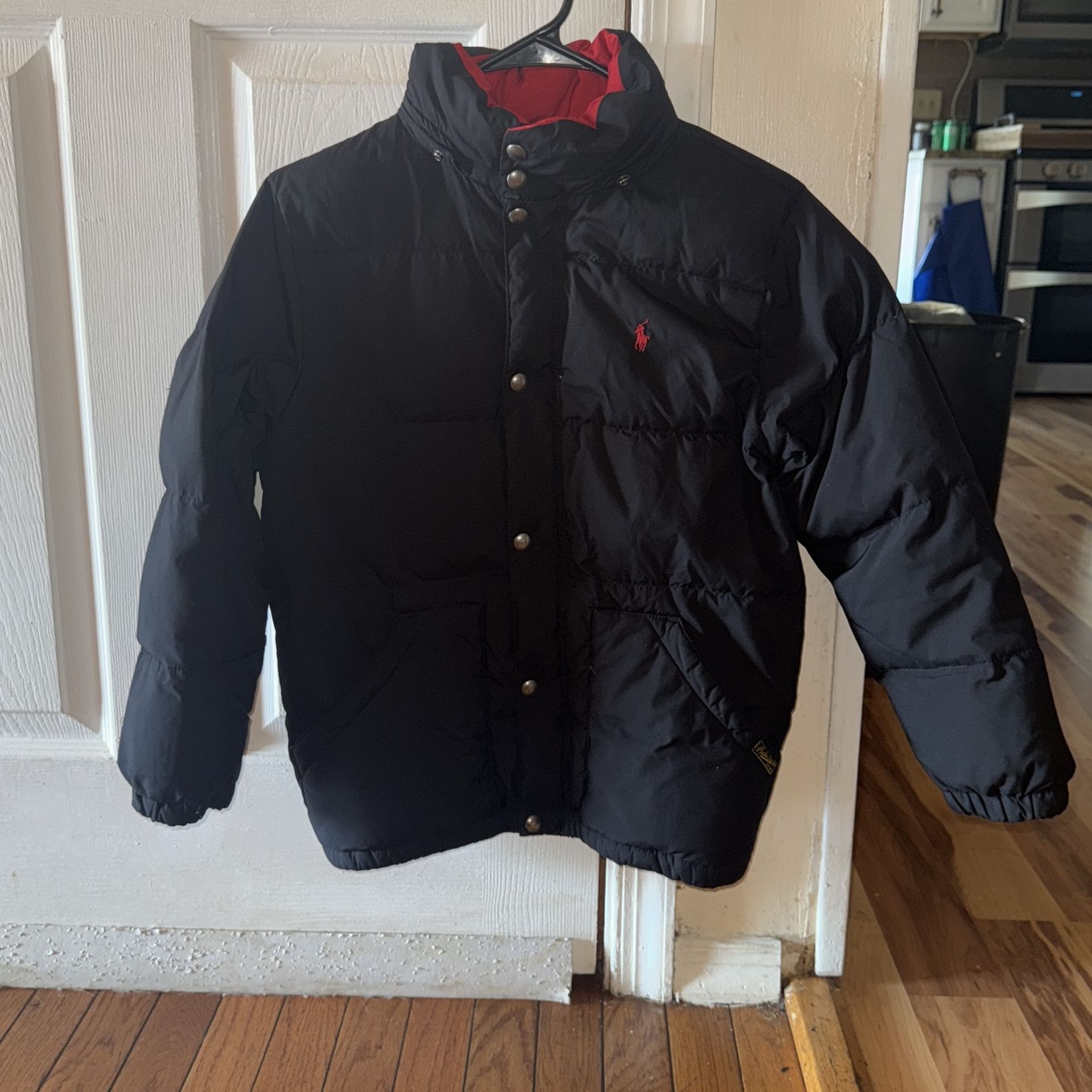 Boys Polo By Ralph Lauren Navy Blue Coat Sz 10/12