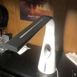 UltraBrite SL9066 White Gray Led Sleek Gray and Black Desk Lamp