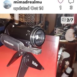 Samsung Camcorder And Tripod